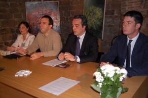 Da sinistra Enza Morgillo, Paolo Selmi, Andrea Caprini e Marco Giovagnola