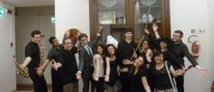 Sudenti della Copland School of Music con il direttore Edward Smaldone