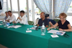 Da sinistra Daniele Raspati, Eugenio Rondini, Luca Briziarelli, Mario Bocerani, Giselda Bruni-