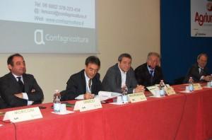 Da sinistra Vincenzo Lenucci, Luigi Mastrobuono, Marco Caprai, Domenico Brugnoni, Giuseppe Cornacchia
