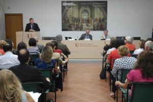 Al tavolo, da sinistra, Alberto Naticchioni, Giuseppe Severini, Paolo Carpentieri