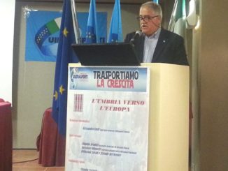 Alessandro Emili in un momento dell'ultimo congresso regionale di Uil Trasporti Umbria