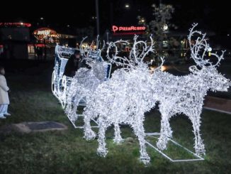 Luminarie all'esterno del Quasar village