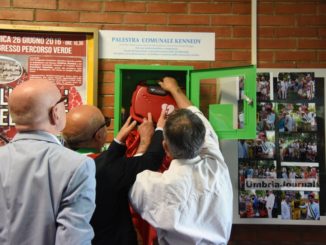 Palestra Kennedy di Madonna alta, inaugurata colonnina salvavita