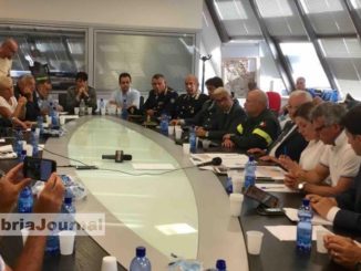 Protezione Civile riunione plenaria per terremoto nella sede regionale Foligno