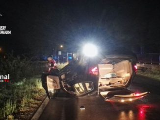 Inseguimento nella notte Suv di rovescia a Ponte San Giovanni denunciato proietario