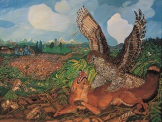 Una delle opere di Ligabue