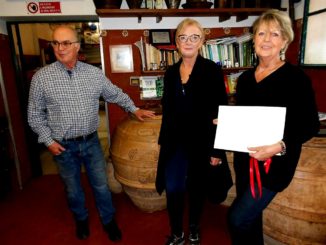 Frantoio Giovanni Batta Perugia assessore Casaioli in visita
