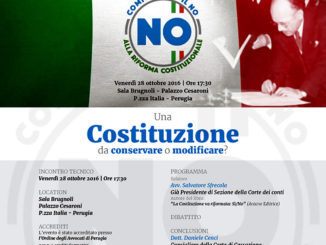 Una Costituzione da conservare o modificare? Se ne parla a Perugia