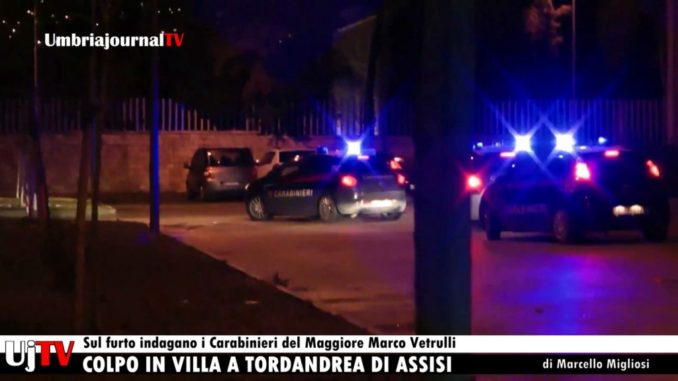 Furto in villa a Tordandrea di Assisi, indagano i Carabinieri [VIDEO]