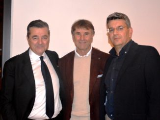 Da sinistra: Francesco Ascani, Brunello Cucinelli e Galliano D'attoma