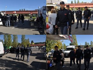 Controlli della polizia di Perugia al mercato del sabato