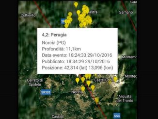 Nuova forte scossa di terremoto tra Umbria Marche, Siciliani, 4.2 Richter [VIDEO]