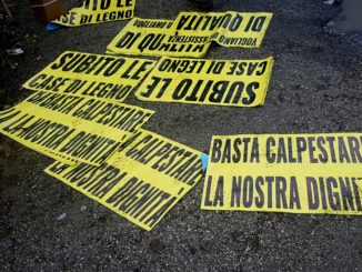 Vogliono casette subito, ci sono 3 gradi protesta davanti al Coc Norcia