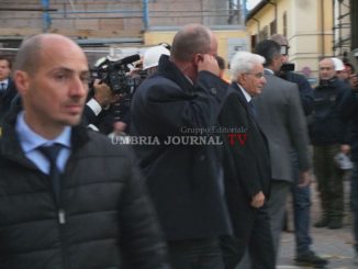 Presidente della Repubblica Sergio Mattarella è arrivato a Norcia