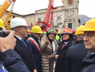 Terremoto Norcia, presidente Pietro Grasso visita la città