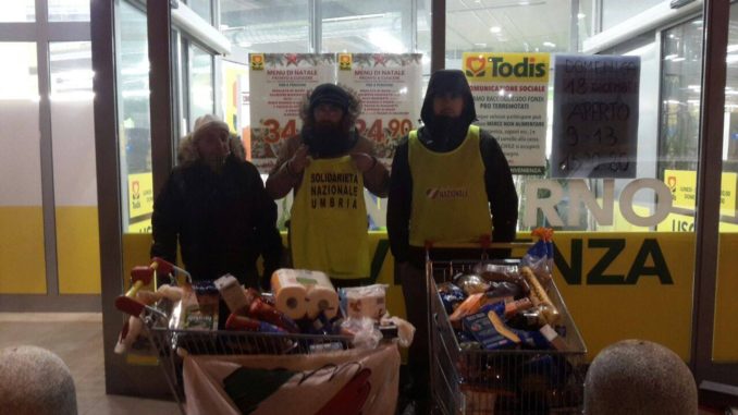Solidarietà Nazionale, raccolta natalizia di alimenti