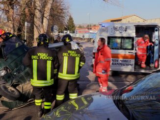 Incidente stradale sulla Strada dei Loggi a Ponte San Giovanni, un ferito