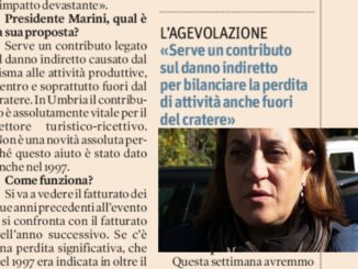 Sisma, Marini a Sole 24 Ore, serve contributo legato a danno indiretto