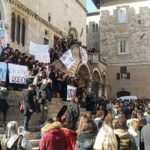 Rivogliamo il nostro Galilei, studenti protestano in piazza IV Novembre a Perugia
