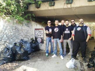 CasaPound Perugia, basta feccia, bonificato sottopasso via dei Filosofi via Solatia
