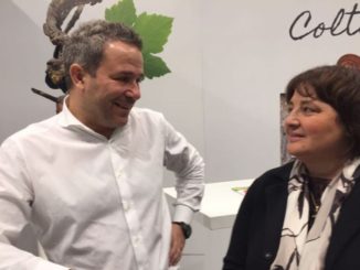 Marco Caprai e Fernanda Cecchini nello stand di Confagricoltura Umbria