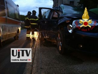 Incidente stradale a Panicarola del Lago, auto contro camion, due feriti