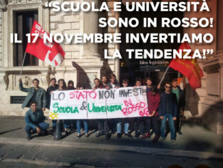 Scuola e Università in rosso, studenti torneranno in piazza il 17 novembre in tutta Italia