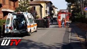 Perugia, incidente stradale a Colombella, auto contro camion