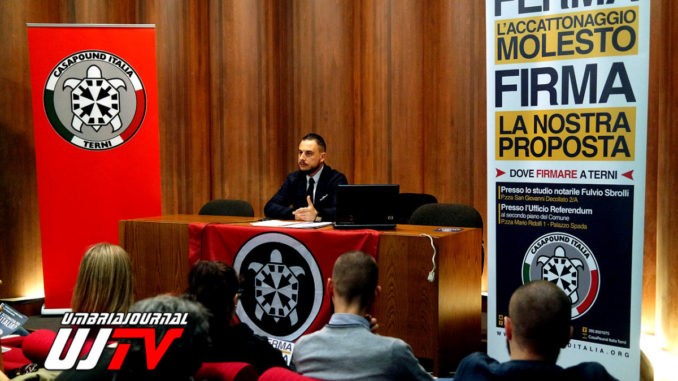 Accattonaggio molesto, CasaPound Terni, raccolta di firme contro fenomeno