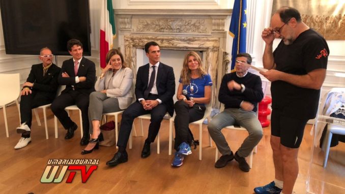 Maratona di New York Leonardo Cenci portabandiera dell'Italia