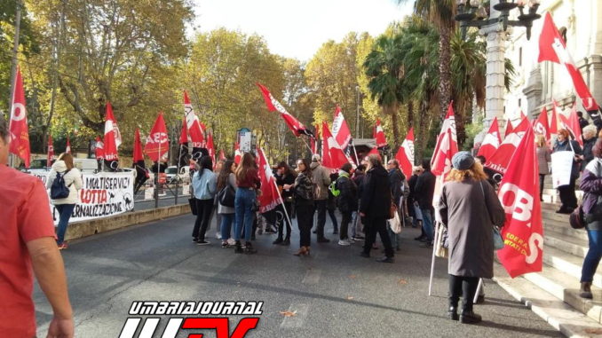 Scuola Lega Nord manifesta a Roma, forze dell’ordine in tenuta antisommossa