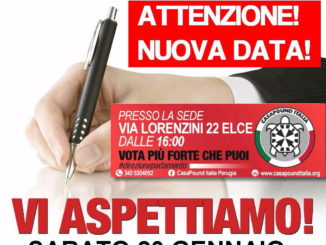 CasaPound chiede l'ultimo sforzo, la firma per la candidatura alle elezioni
