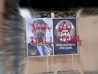 Imbrattati i manifesti elettorali, CasaPound Todi, è d a dementi