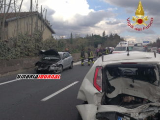 Carambola di auto, coinvolto anche Luciano De Cecco nell'incidente a Spello
