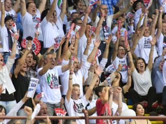 Sir Sicoma Volley batte Diatec Trento, 3 a 2, gran cuore al PalaEvangelisti