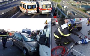Incidente a Ellera, scontro tra autocarro e una autovettura, un ferito