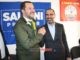 Matteo Salvini a Terni presenta il candidato sindaco leghista Leonardo Latini