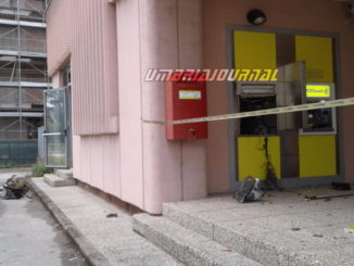 Fatto saltare nella notte il postamat delle Poste di Bastia Umbra 