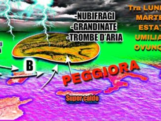 Ciclone islandese in arrivo da lunedì, aprite gli ombrelli, occhio alla grandine