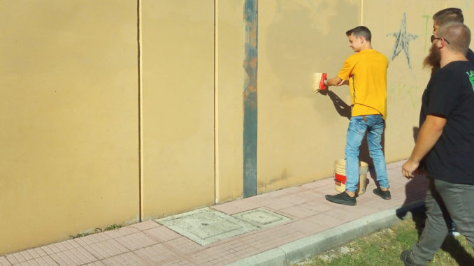 Blocco Studentesco CasaPound Terni pulizia al Palazzetto di via Di Vittorio