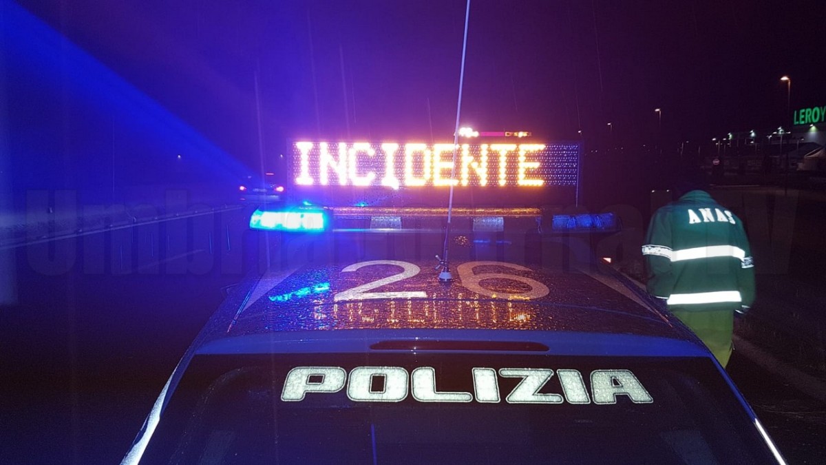 Incidente sulla E45 a San Giustino, 8 veicoli coinvolto, tutto bloccato