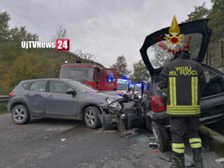 Incidente a Gubbio, auto si scontrano sulla Contessa, due feriti