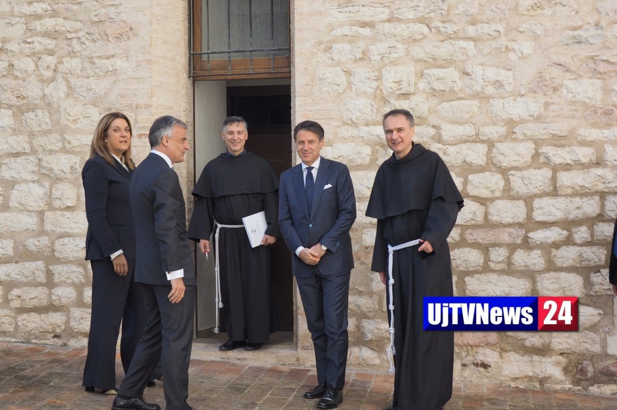 Assisi, premier Conte, da San Francesco messaggio rivoluzionario