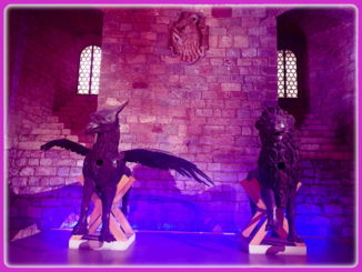 Statue del Grifo e del Leone a Perugia viola per lotta tumore pancreas