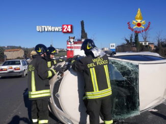 Incidente stradale sulla E45 all'altezza dell'uscita per Balanzano di Perugia [Foto]