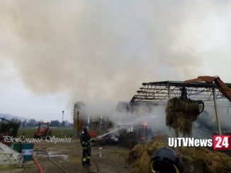 Incendio capannone agricolo a San Felice di Spello, grossi danni