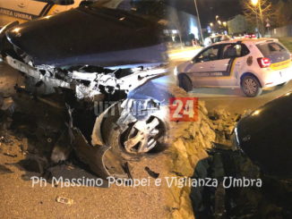 Incidente stradale, auto sbanda nella notte San Mariano di Corciano, uomo ferito grave