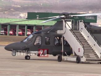 Atterraggio di emergenza per elicottero aeronautica all'aeroporto di Perugia, c'erano trenta vigili del fuoco