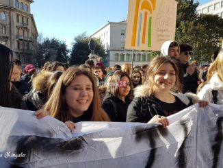 Corteo di protesta studentesco a Perugia contro il nuovo esame di Stato